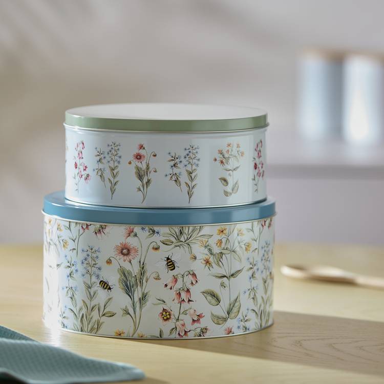 Argos Home Bee Floral Pack of 2 Cake Tin 0