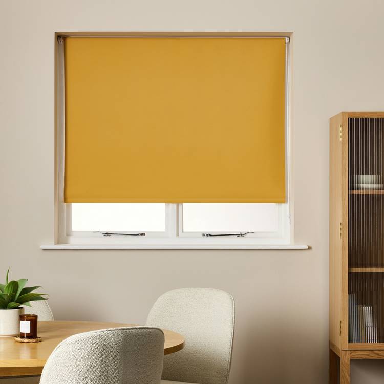 Habitat Blackout Mustard Roller Blind - 90cm 0