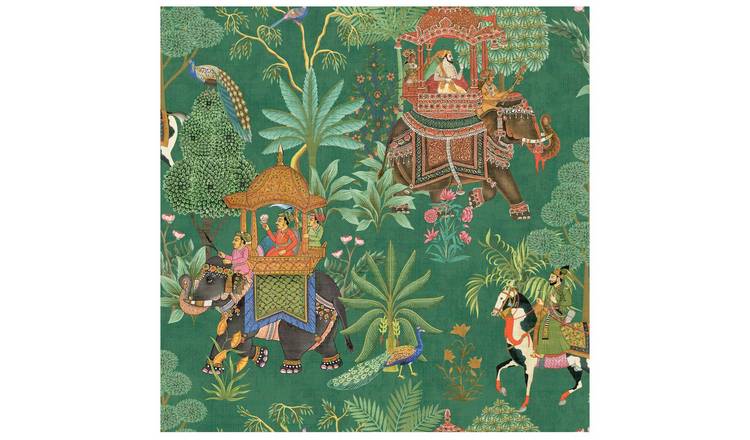 Esselle Home Emperors Garden Emerald Multi Wallpaper