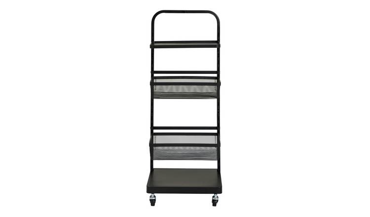 Argos Home Adjustable 3 Tier Kitchen Storage Trolley - Black