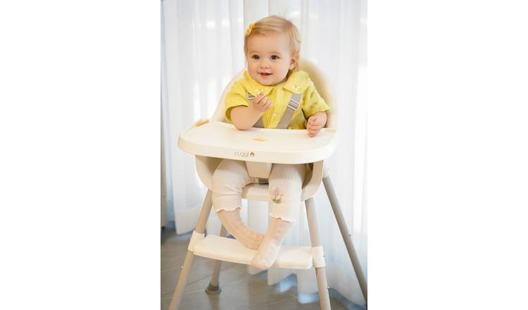 Cuggl Cafe Highchair - White 