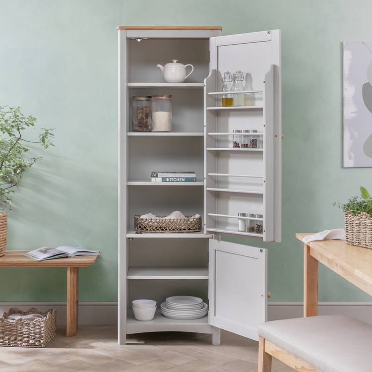 Habitat Bournemouth 2 Door Kitchen Larder - Grey 0