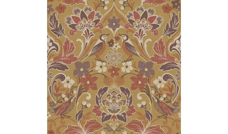 Arthouse Folk Floral Ochre Wallpaper