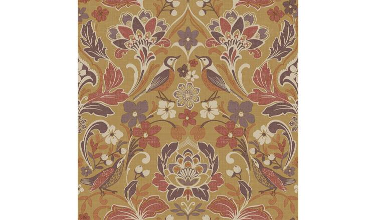 Arthouse Folk Floral Ochre Wallpaper