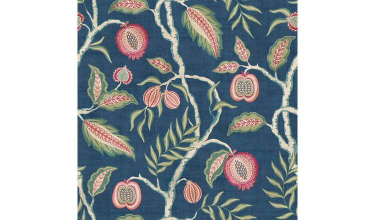 Esselle Home Fruits of Paradise Navy Wallpaper