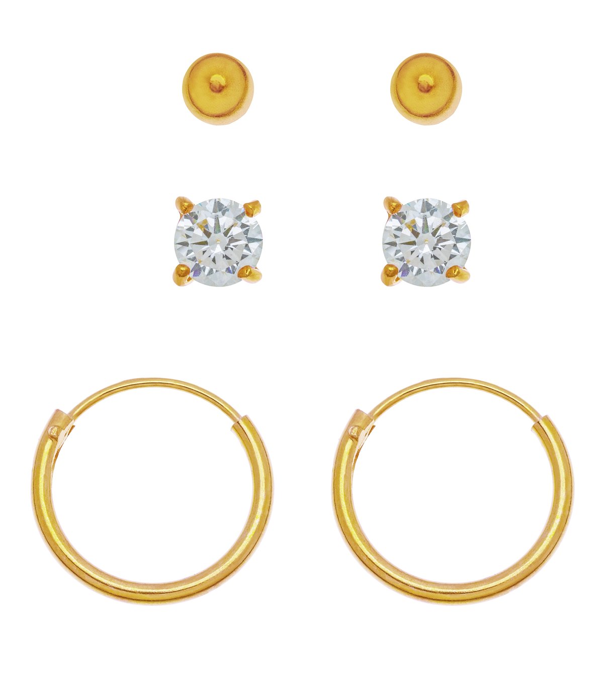 Revere Gold Plated Sterling Silver Ball & Hoop Earrings Review