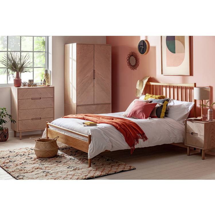 Habitat Chiltern Spindle Double Wooden Bed Frame - Oak 0