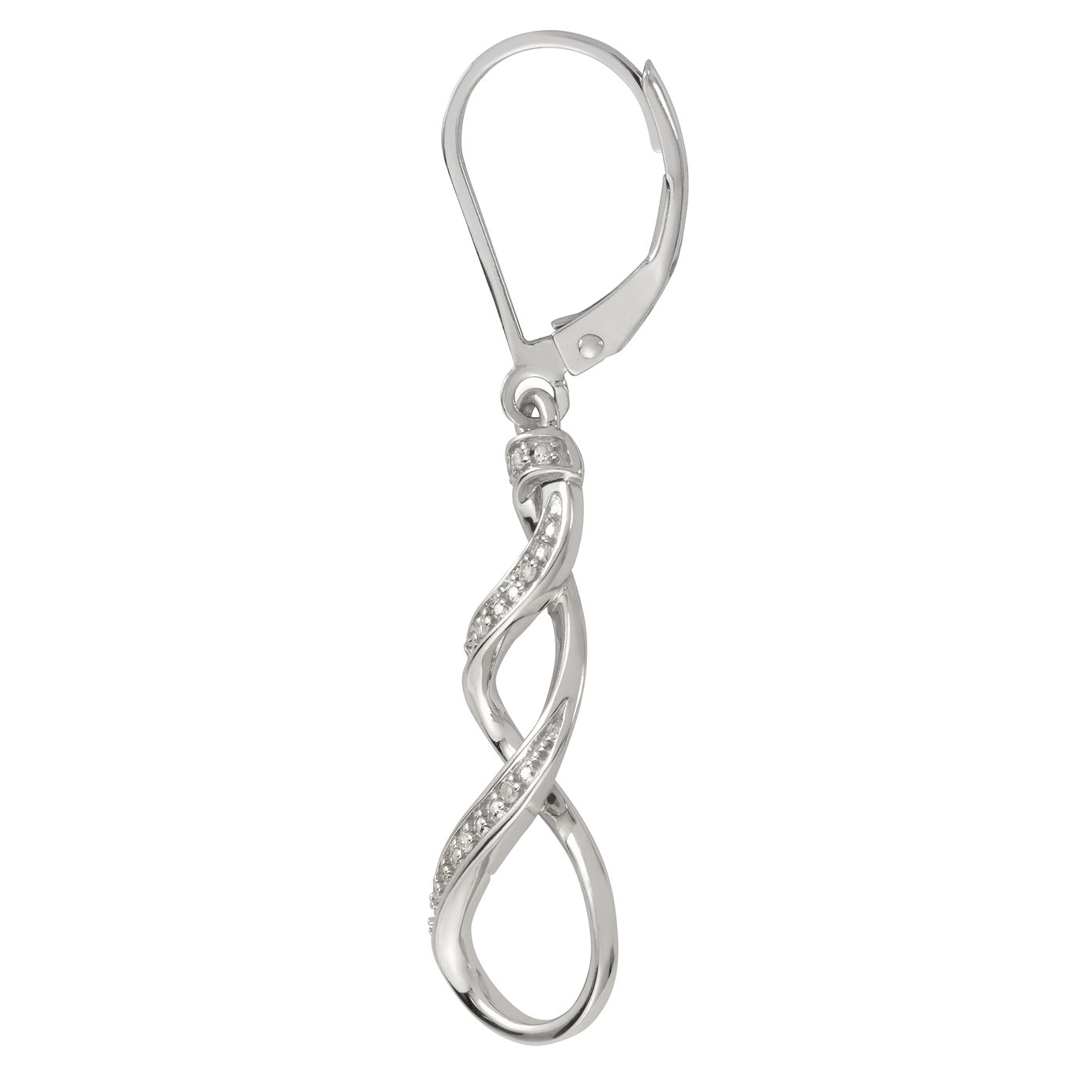 Revere Sterling Silver 0.04ct tw Diamond Twist Drop Earrings Review