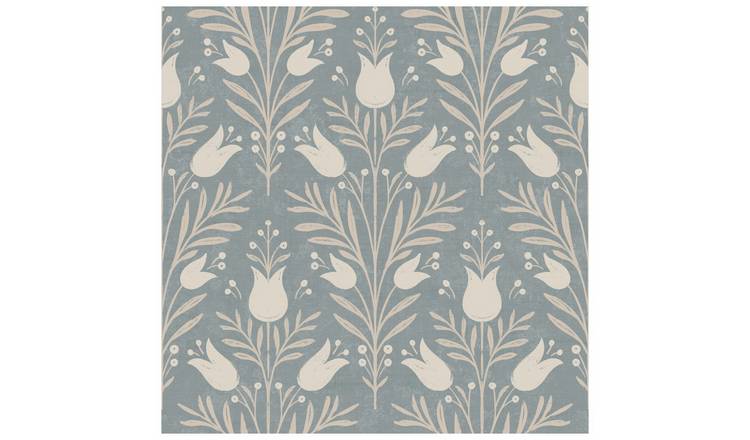 Esselle Home Tulip Blue Wallpaper