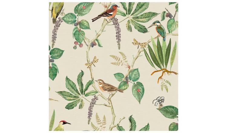 Esselle Home Cotton Garden Green Wallpaper