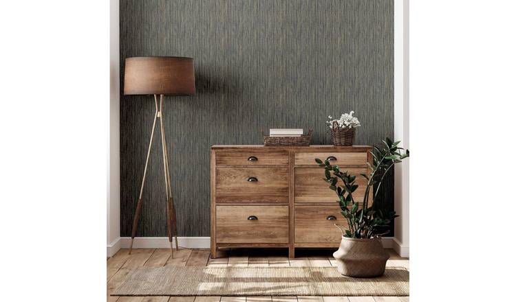 Arthouse Grasscloth Navy Wallpaper