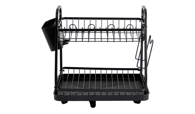 Argos Home 2 Tier Dish Drainer - Black