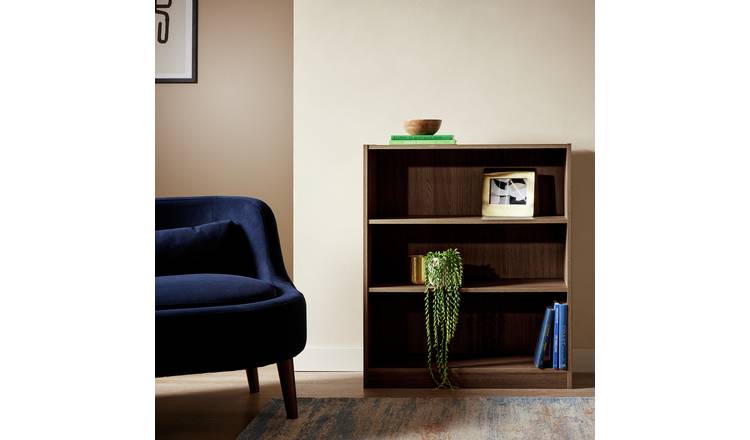 Argos Home Maine Short Bookcase - Walnut