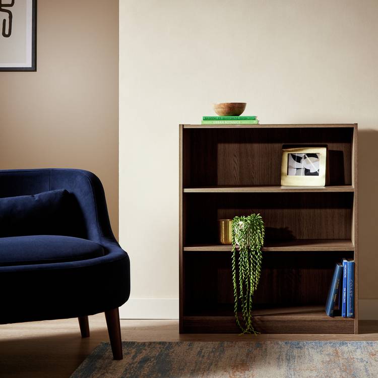 Argos Home Maine Short Bookcase - Walnut 0