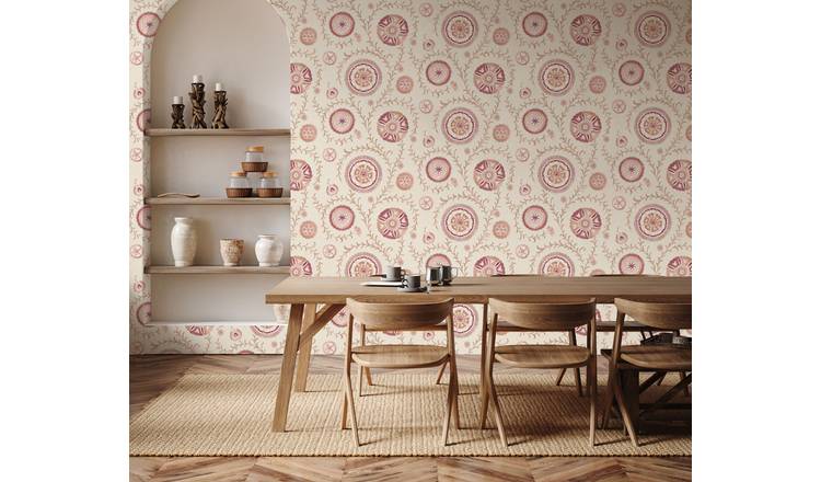 Esselle Home Nahlia Trail Pink Wallpaper