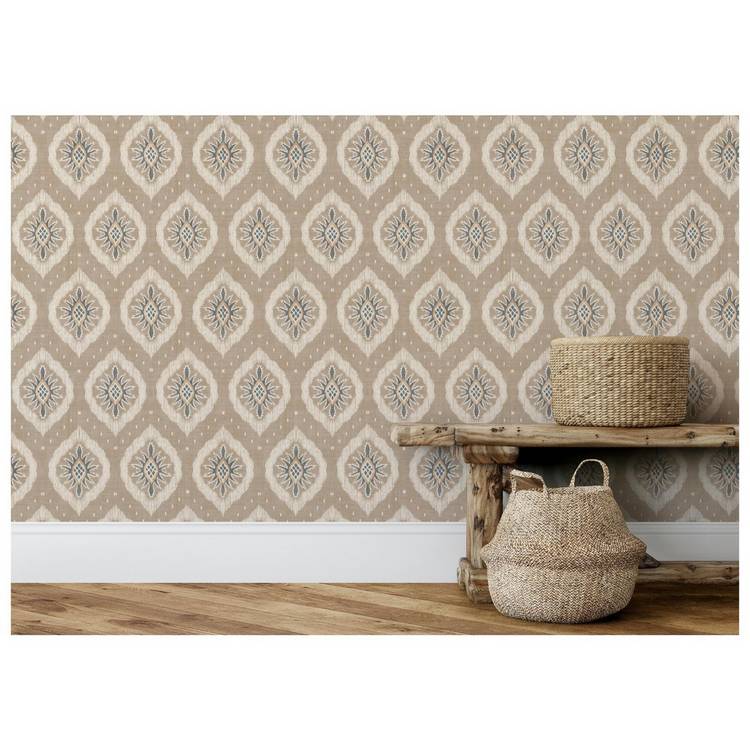 Esselle Home Odina Ikat Cream Wallpaper 0