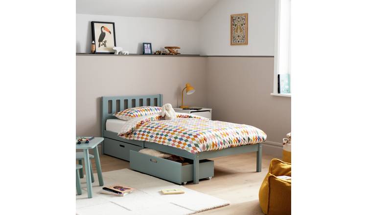 Habitat Ronnie Single Bed Frame and Drawer - Duck Egg Blue