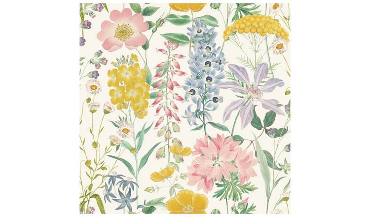 RHS Country Garden Cream Wallpaper