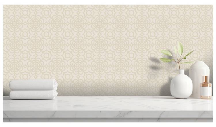 RHS Dandy Floral Ivory Wallpaper