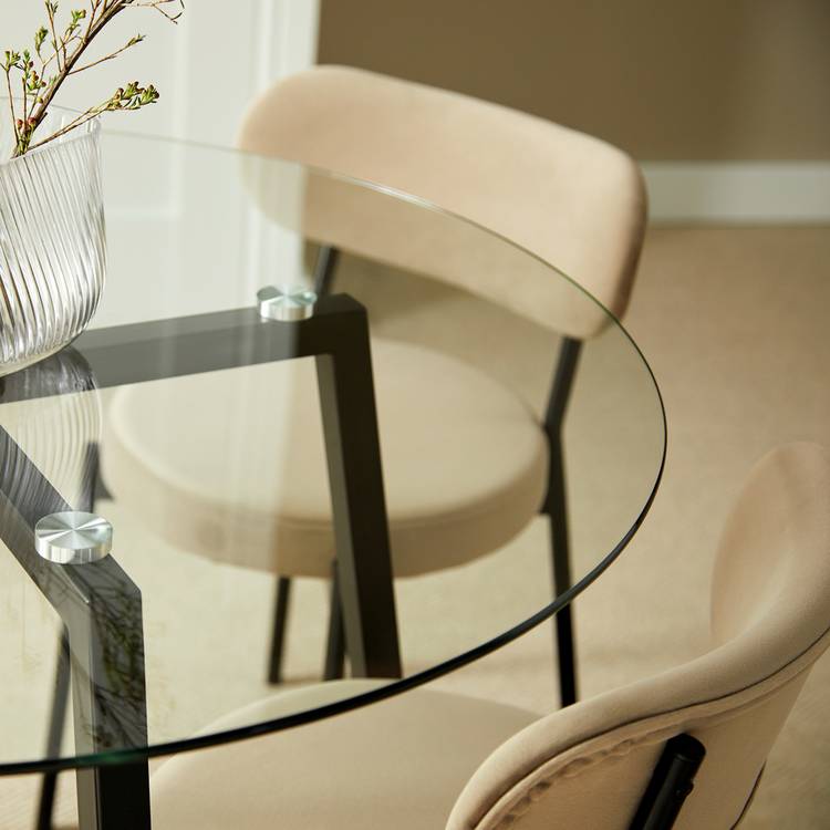 Argos Home Fyra Black Dining Table & 4 Black Chairs 0