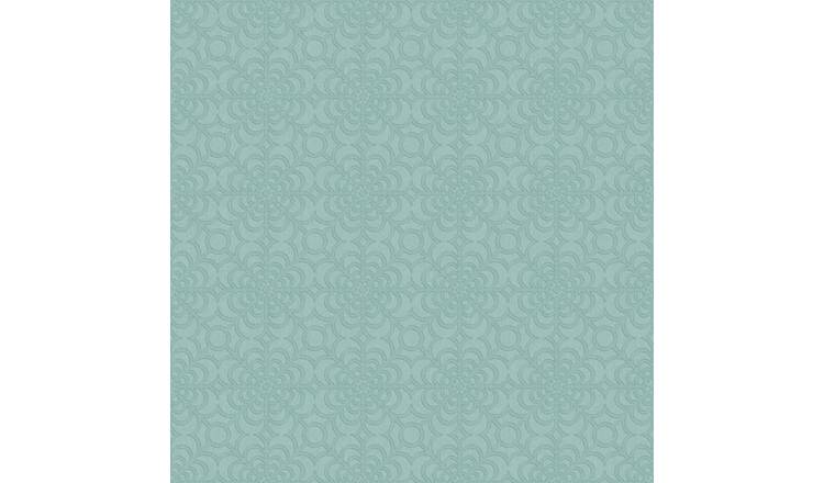RHS Dandy Floral Soft Blue Wallpaper