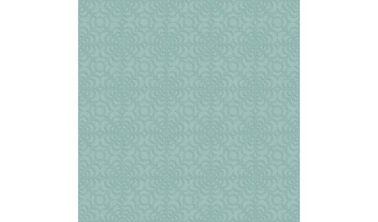 RHS Dandy Floral Soft Blue Wallpaper