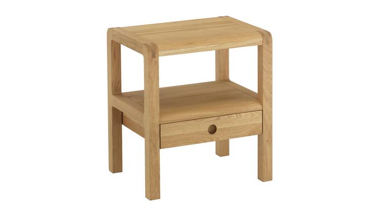 Habitat Radius 1 Drawer Bedside Table - Oak