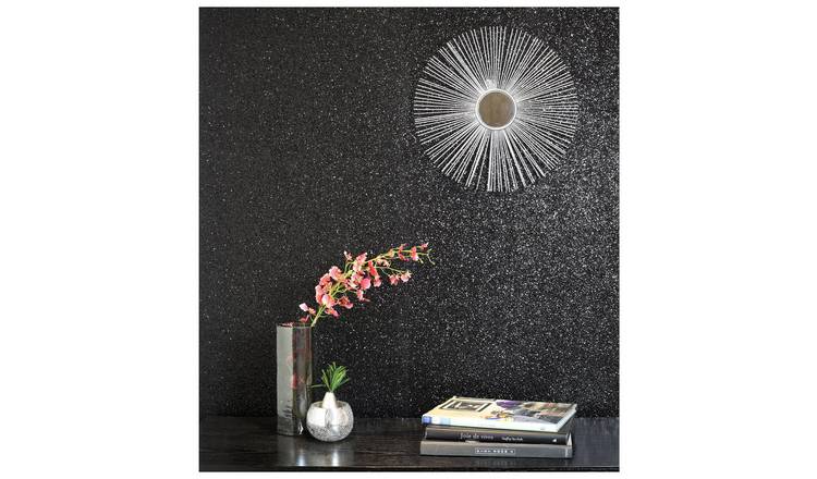 Arthouse Sequin Sparkle Black Wallpaper