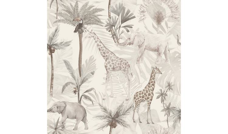 Arthouse Serengeti Animals Neutral Wallpaper