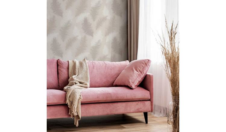 Arthouse Feather Blush Pink Wallpaper