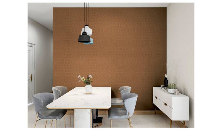 Arthouse Symmetrical Chic Copper Gold Wallpaper