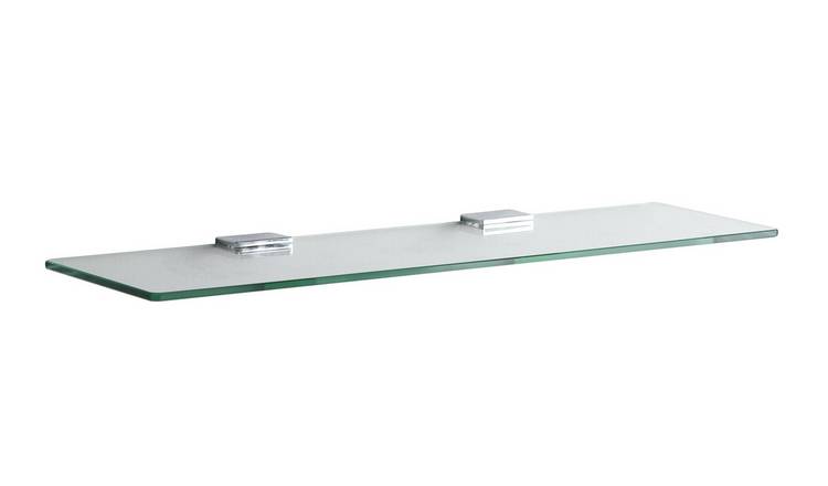 Argos Home Glass Bathroom Shelf - Chrome