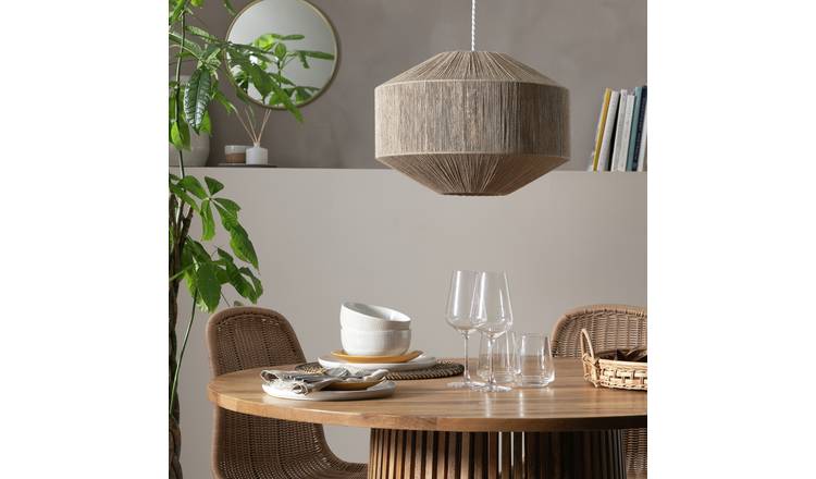 Habitat Jute Natural Oversized Easy Fit Lampshade - 45cm