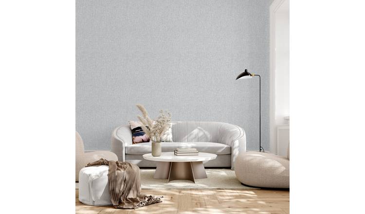 Arthouse Urban Weave Cool Silver Wallpaper