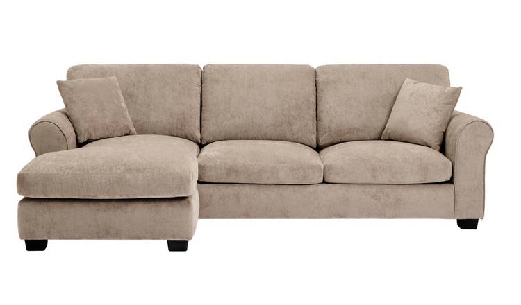 Argos Home Taylor Left Hand Corner Chaise Sofa Bed - Mink