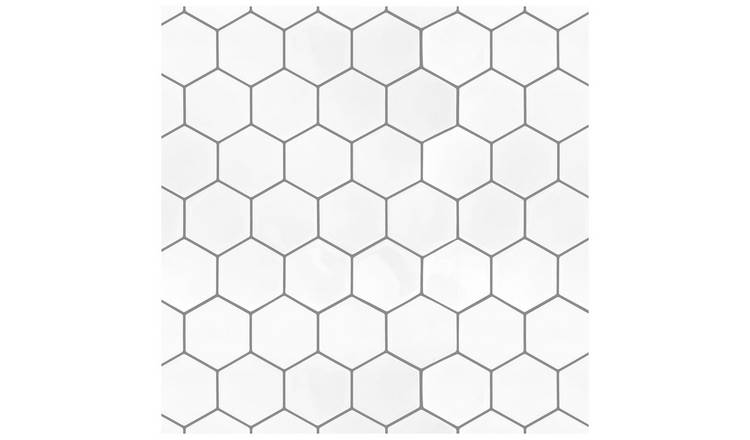 Arthouse Hexagon Wall Tile White Wallpaper