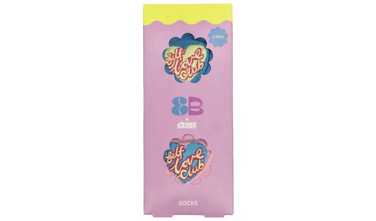 Eleanor Bowmer Self Love Printed Club Socks - Pair of 2