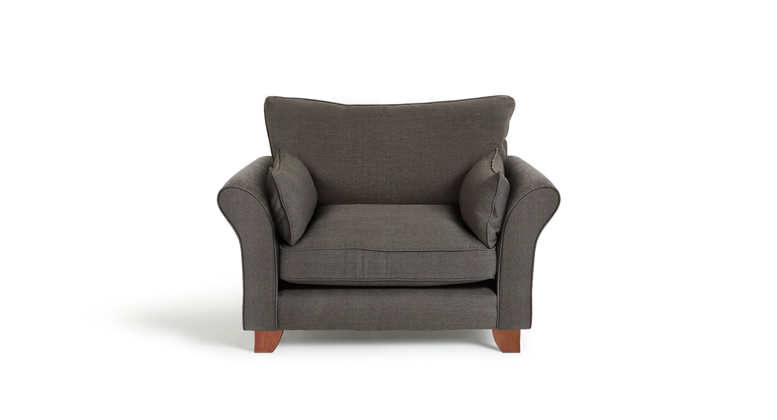 Habitat Gracie Fabric Cuddle Chair - Charcoal