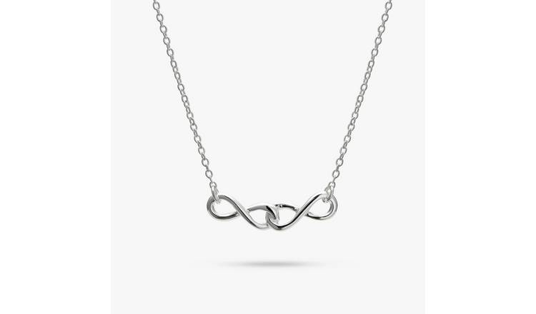 Revere Sterling Silver Double Linked Infinity Necklace