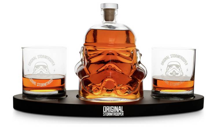 Original Stormtrooper 3D Helmet Decanter And Whiskey Glasses