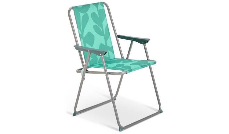 Habitat Folding Metal Garden Chair - Green