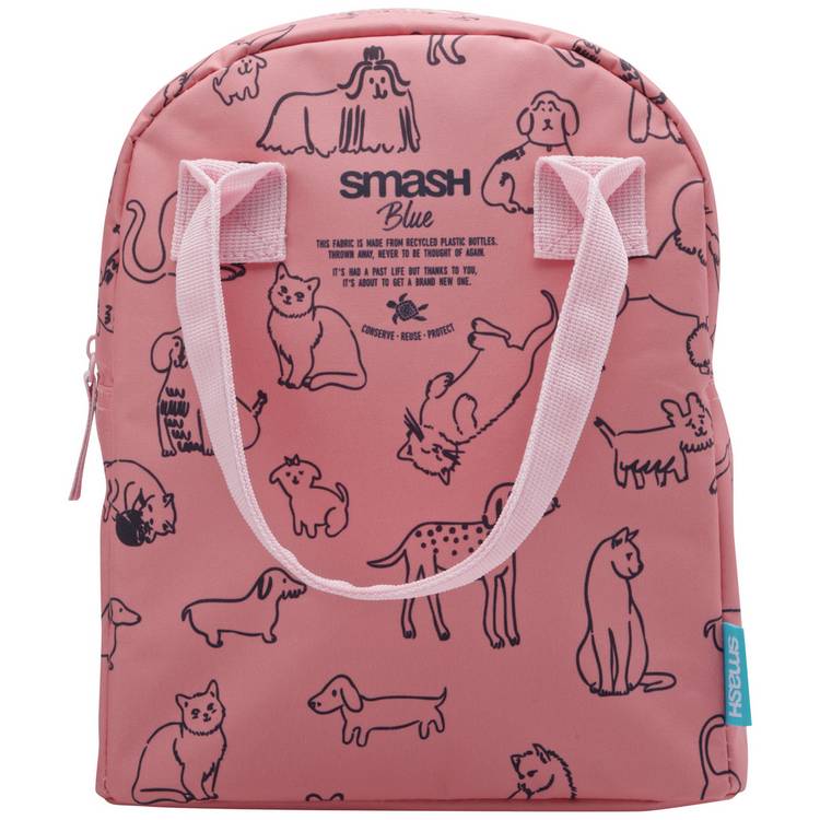 Smash Cat Dog Coral Lunch Bag 0