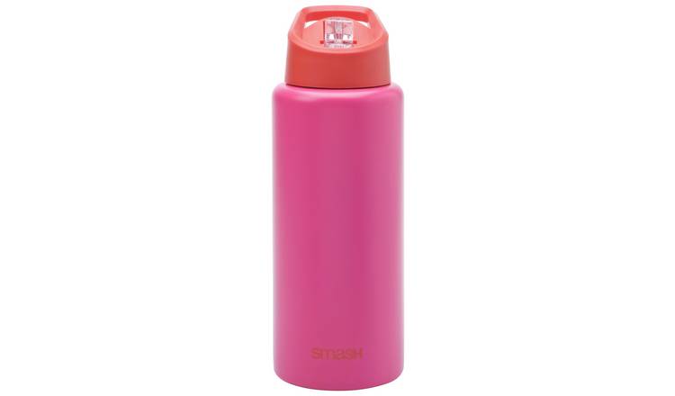 Smash Pink & Red Stainless Steel Sipper Water Bottle-1 litre