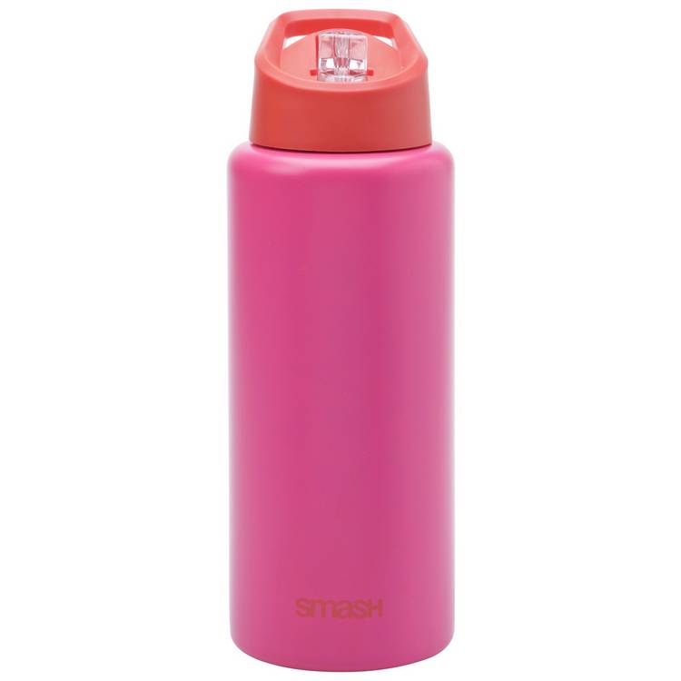 Smash Pink & Red Stainless Steel Sipper Water Bottle-1 litre 0