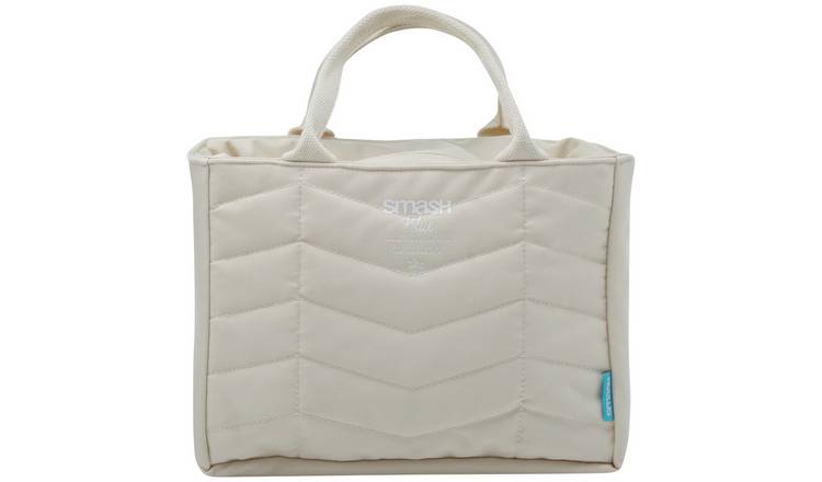 Smash Planet Beige Chevron Lunch Bag
