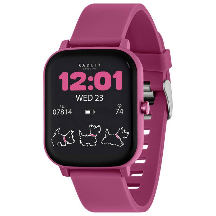 Radley Series 46 Pink Silicone Strap Smart Watch 0
