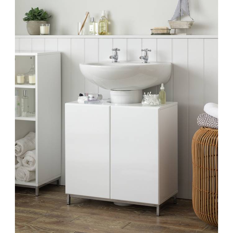 Argos Home Gloss Under Sink Unit - White 0