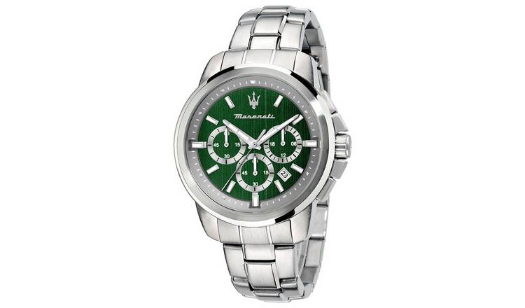 Maserati Successo Green Dial Stainless Steel Bracelet Watch