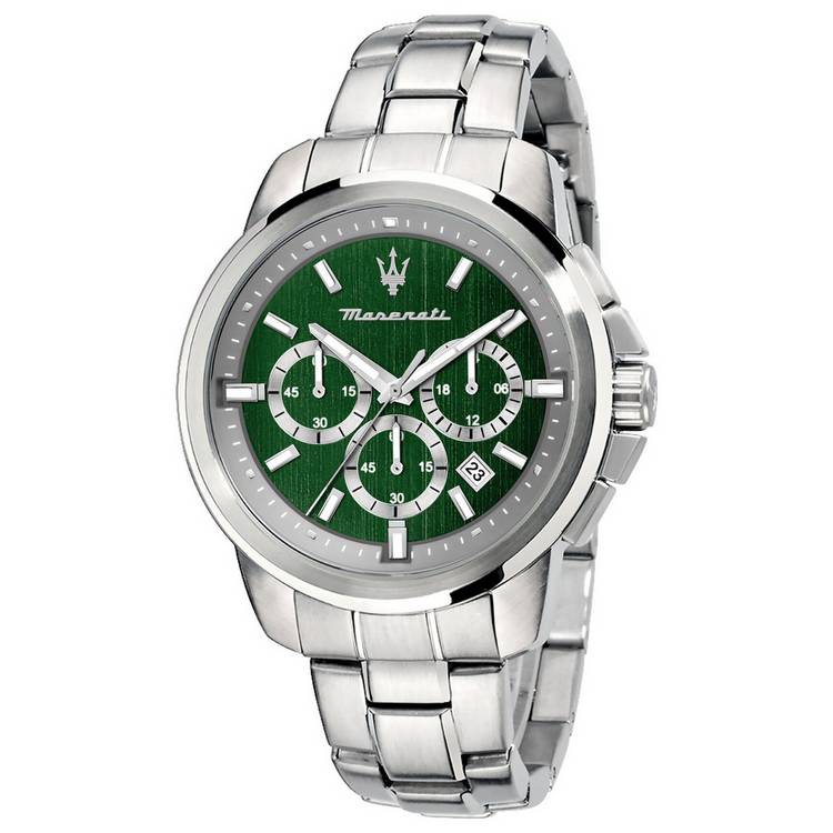 Maserati Successo Green Dial Stainless Steel Bracelet Watch 0