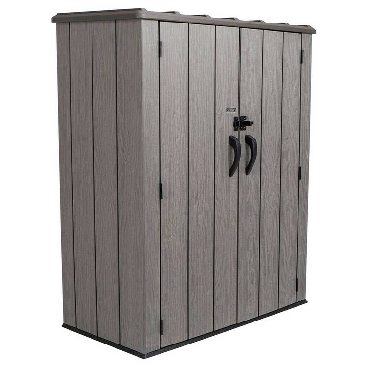 Lifetime Plastic Brown Vertical Storage Shed - 5'3ft 0